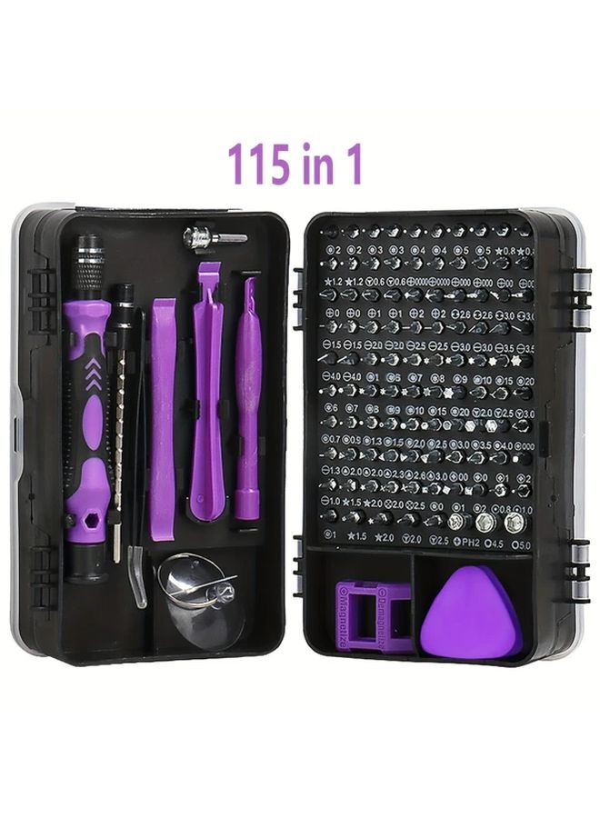 Red 115 Pcs Precision Screwdriver Set For Electronics Repair Phone Laptop Game Console - Image 1